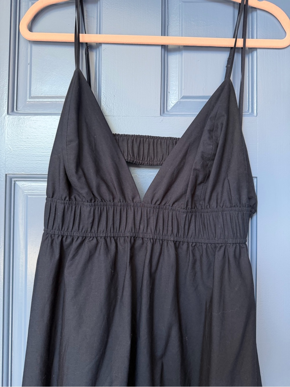 Aritzia Babaton Encourage Poplin Maxi Dress Navy Blue Size L - Picture 3 of 8